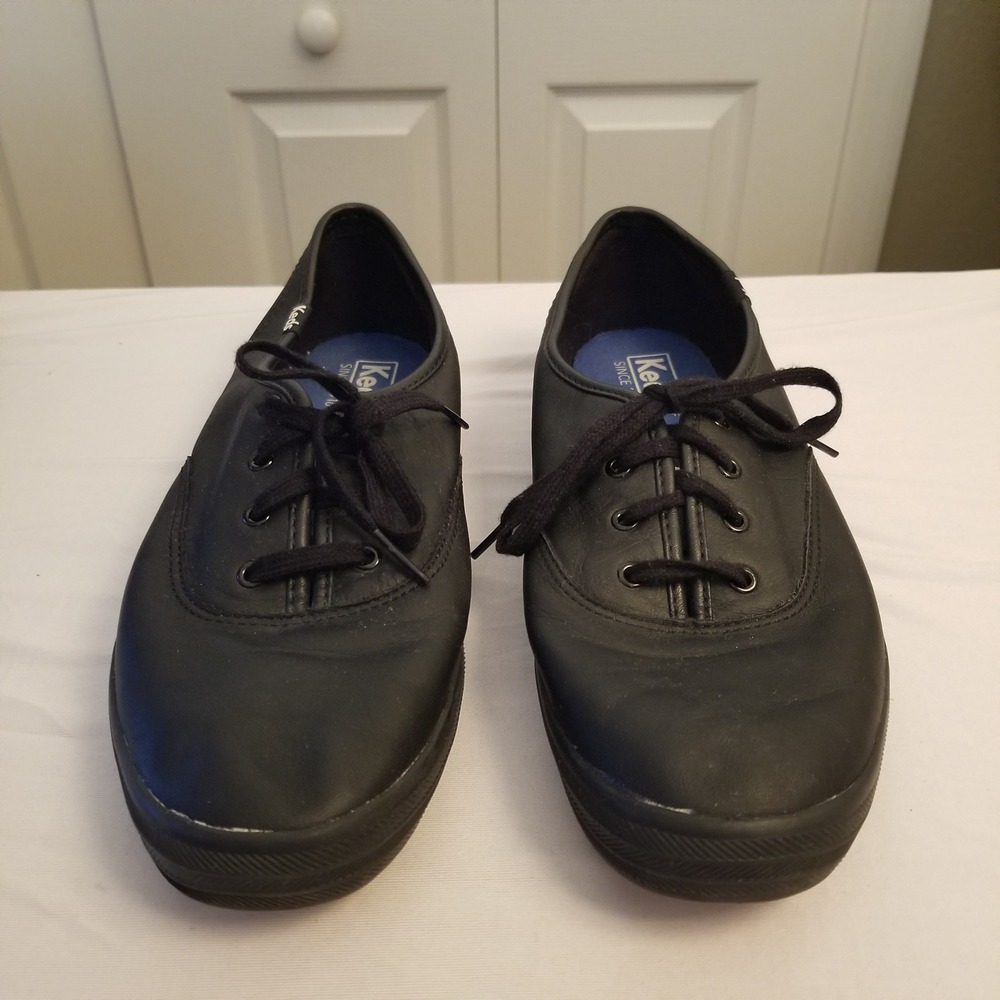 Keds Womens Black Ortholite Low Top Lace Up Sneakers WF45780 Size 10